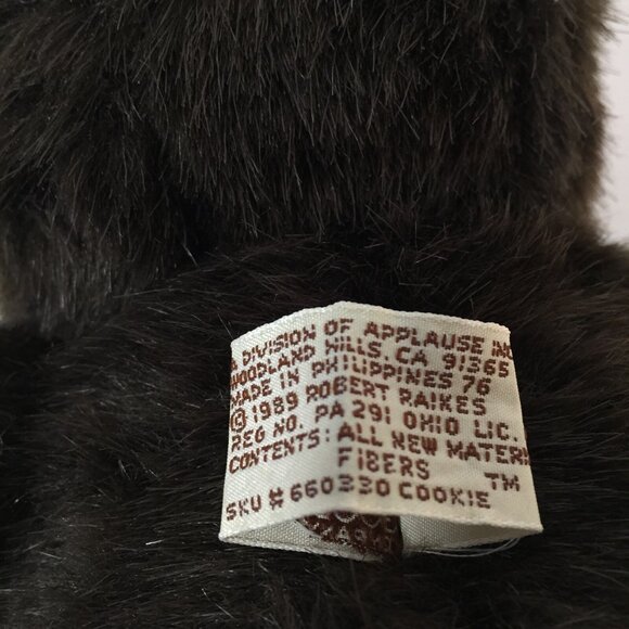 Robert Raikes Cookie Brown Bear 12" Hand Signed With Tags Jointed Teddy 1989 - Picture 10 of 12